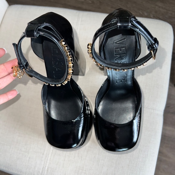 Versace Black Platform Heels - Picture 4 of 11